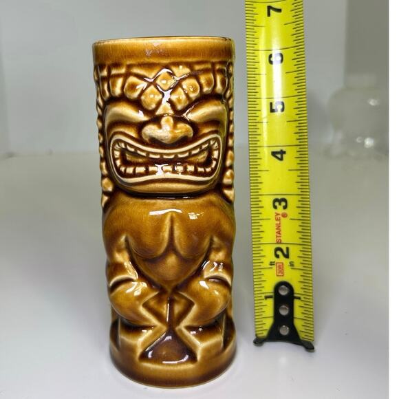 Vintage Orchids of Hawaii Green Tiki Mug Made in Japan Ceramic Drink Mug Cup. - Picture 11 of 12